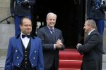 Amsterdam 16 juni 2015
Prinses Beatrix en Koning Willem Alexander arriveren bij het paleis op de dam.
Sjoerd Klein Schiphorst