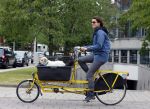 Amsterdam 20 juni 2015  
Susan Visser met hondje in bakfiets.