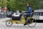 Amsterdam 20 juni 2015  
Susan Visser met hondje in bakfiets.