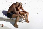 ibiza 27 juli 2015
Sylvie Meis en haar vriend Momo hebben discussie bij het zwembad. Zoon Damian is daarbij aanwezig.