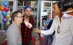 Rotterdam 9 augustus 2015
Edwin Smulders Johnny de Mol en Tomas v d Broek tijdens opnames van het rtl programma Down met Johnny. We gingen naar de premiere naar Wickie de Viking in het nieuwe Luxor.