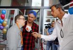 Rotterdam 9 augustus 2015
Edwin Smulders Johnny de Mol en Tomas v d Broek tijdens opnames van het rtl programma Down met Johnny. We gingen naar de premiere naar Wickie de Viking in het nieuwe Luxor.