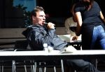 Amsterdam, 12 Augustus 2013
Willem Holleeder met een glaasje op cola op terras Amsterdam