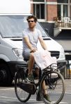 Amsterdam 2 juli 2015 
 William Spaaij op de fiets