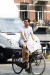 Amsterdam 2 juli 2015 
 William Spaaij op de fiets