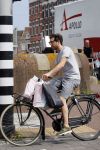 Amsterdam 2 juli 2015 
 William Spaaij op de fiets