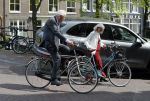 Amsterdam 10 augustus 2015     
Wim en Rita Kok op de fiets in Amsterdam.