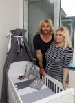 Wateringen 19 juli 2016 
Bobbi Eden ( zwanger ) met haar man Mark Laurenz in hun babykamer.