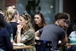 Amsterdam 12 juli 2016 
Chelsey Weimar op terras in Amsterdam zuid.