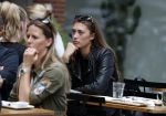 Amsterdam 12 juli 2016 
Chelsey Weimar op terras in Amsterdam zuid.