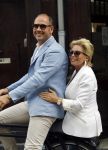 Amsterdam 12 juli 2016
Connie Witteman en Eugene v Dun zijn in ondertrouw gegaan en fietsen naar huis.