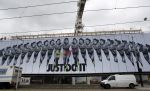 Amsterdam 1 juli 2016
Dafne Schippers grote reclame Nike bij Olympisch stadion.