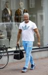 Amsterdam 20 juli 2016
Dries Roelvink in sportoutfit op de pc hooftstraat