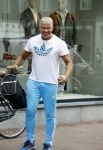 Amsterdam 20 juli 2016
Dries Roelvink in sportoutfit op de pc hooftstraat