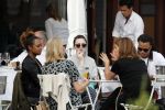 Amsterdam 17 juli 2016 
Edgar davids op terras met verschillende dames.