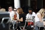 Amsterdam 17 juli 2016 
Edgar davids op terras met verschillende dames.
