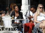 Amsterdam 17 juli 2016 
Edgar davids op terras met verschillende dames.