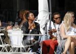Amsterdam 17 juli 2016 
Edgar davids op terras met verschillende dames.