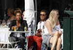 Amsterdam 17 juli 2016 
Edgar davids op terras met verschillende dames.