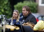 Amsterdam 7 juli 2016 
Frank Evenblij in de jordaan op terras met een man en een vrouw .