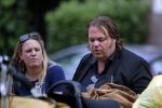 Amsterdam 7 juli 2016 
Frank Evenblij in de jordaan op terras met een man en een vrouw .