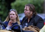 Amsterdam 7 juli 2016 
Frank Evenblij in de jordaan op terras met een man en een vrouw .