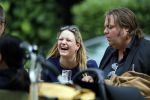 Amsterdam 7 juli 2016 
Frank Evenblij in de jordaan op terras met een man en een vrouw .