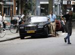 Amsterdam 23 juli 2016 
Advocaat Gerard Spong met zijn Rolls Royce en zijn hondje
