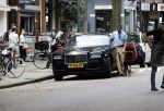 Amsterdam 23 juli 2016 
Advocaat Gerard Spong met zijn Rolls Royce en zijn hondje