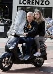 Amsterdam 6 juli 2016 
Hajo Bruins met ik denk zijn oudste dochter op de scooter