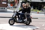 Amsterdam 6 juli 2016 
Hajo Bruins met ik denk zijn oudste dochter op de scooter