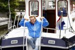 Uitgeest 11 juli 2016
Henny Huisman op zijn boot.