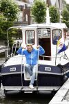 Uitgeest 11 juli 2016
Henny Huisman op zijn boot.