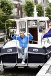 Uitgeest 11 juli 2016
Henny Huisman op zijn boot.