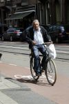 Amsterdam 12 juli 2016  
Jan Stekelenburg op de fiets in Amsterdam.