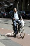 Amsterdam 12 juli 2016  
Jan Stekelenburg op de fiets in Amsterdam.