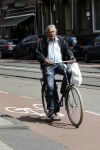 Amsterdam 12 juli 2016  
Jan Stekelenburg op de fiets in Amsterdam.