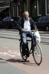 Amsterdam 12 juli 2016  
Jan Stekelenburg op de fiets in Amsterdam.