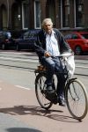 Amsterdam 12 juli 2016  
Jan Stekelenburg op de fiets in Amsterdam.