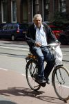 Amsterdam 12 juli 2016  
Jan Stekelenburg op de fiets in Amsterdam.