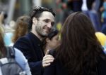 Amsterdam 17 juli 2016
Premiere huisdiergeheimen in Pathe arena. Javier Guzman zijn dochter Amelie ( grijze trui met hart) ex vriendin Yvette Hoogerwerf Hugo Metsers  met dochter Delphine Metsers (paarse kleding) en Kyara (grijze jurk)