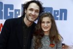 Amsterdam 17 juli 2016
Premiere huisdiergeheimen in Pathe arena. Javier Guzman zijn dochter Amelie ( grijze trui met hart) ex vriendin Yvette Hoogerwerf Hugo Metsers  met dochter Delphine Metsers (paarse kleding) en Kyara (grijze jurk)