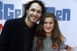 Amsterdam 17 juli 2016
Premiere huisdiergeheimen in Pathe arena. Javier Guzman zijn dochter Amelie ( grijze trui met hart) ex vriendin Yvette Hoogerwerf Hugo Metsers  met dochter Delphine Metsers (paarse kleding) en Kyara (grijze jurk)