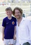 Amsterdam 19 juli 2016 
Jim de Groot met zijn zoontje bij afc voetbalkamp