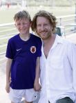 Amsterdam 19 juli 2016 
Jim de Groot met zijn zoontje bij afc voetbalkamp