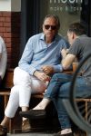 Amsterdam 22 juli 2016
Jort Kelder met een vriend op terras bij Mech