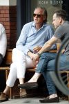 Amsterdam 22 juli 2016
Jort Kelder met een vriend op terras bij Mech
