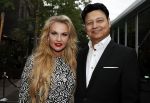 Amsterdam 8 juli 2016
Modeshow Tony Cohen tijdens de amsterdam fashion week op westergasfabriekterrein. Kamaliya Zahoor met haar man