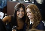 Amsterdam 11 juli 2016 
Modeshow Maria Tailor in de amsterdam Lookout aan het IJ. Karin de Rooy en Felicity Gullit