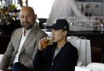 Amsterdam 11 juli 2016 
Modeshow Maria Tailor in de amsterdam Lookout aan het IJ. Lil Kleine met Jeroen v d Berg